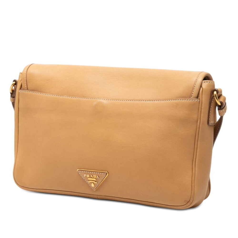 PRADA Cream Leather Shoulder Bag - Picture 2 of 5